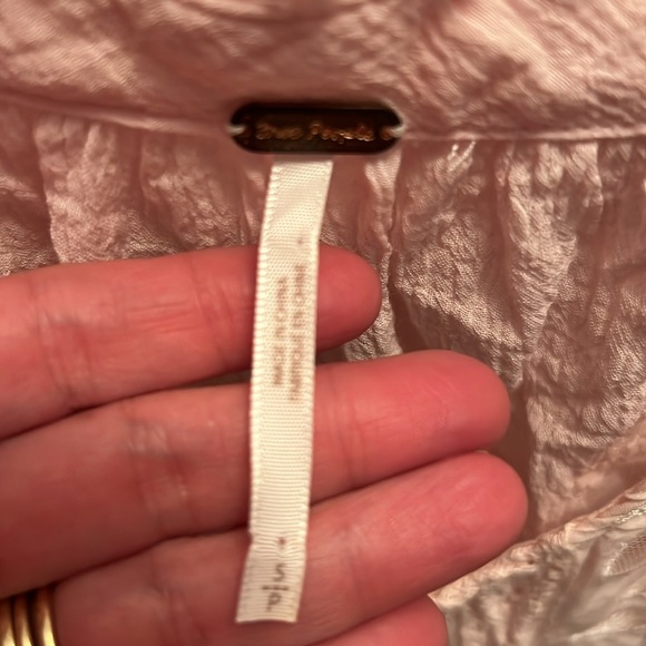 Free People Women's Sivan Lace Embroiderd Pink Blouse S  Lilac Clouds - Picture 3 of 6